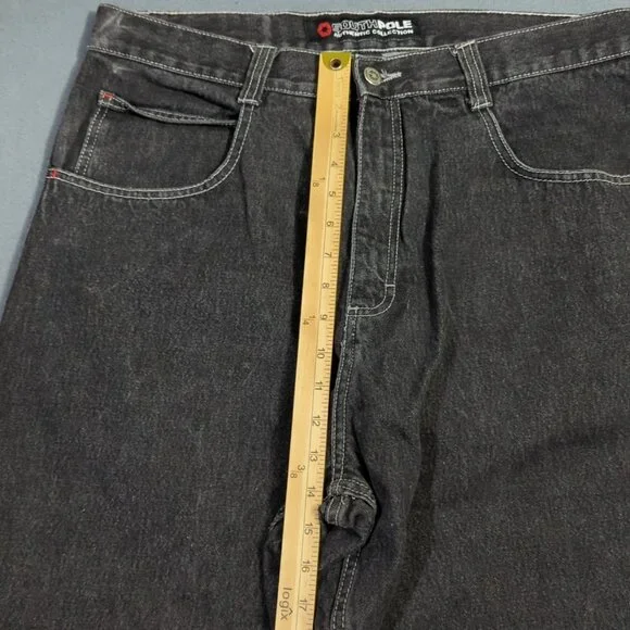 Southpole Jeans Men's 38 Fits 37x31 Black Baggy Denim Authentic Collection Y2K - Picture 8 of 15